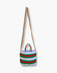 White/Green/Orange Tanila Raun Raun Bilum Shopper Long Strap by Sepik
