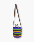 Purple/Green/Brown/Mustard anila Raun Raun Bilum Shopper Long Strap by Sepik