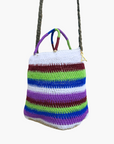 White/Brown/Green/Blue/Purple Tanila Raun Raun Bilum Shopper by Sepik