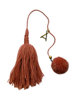 Salmon Wool Wood Tassels by Among Equals