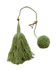 Khaki Wool Wood Tassels by Among Equals