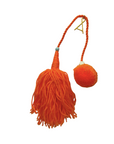 Neon Orange Wool Wood Tassels by Among Equals