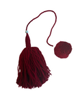 Burgandy Wool Wood Tassels by Among Equals