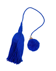 Sapphire Wool Wood Tassels by Among Equals