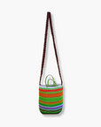 Multi colour Tanila Raun Raun Bilum Shopper with long strap by Sepik