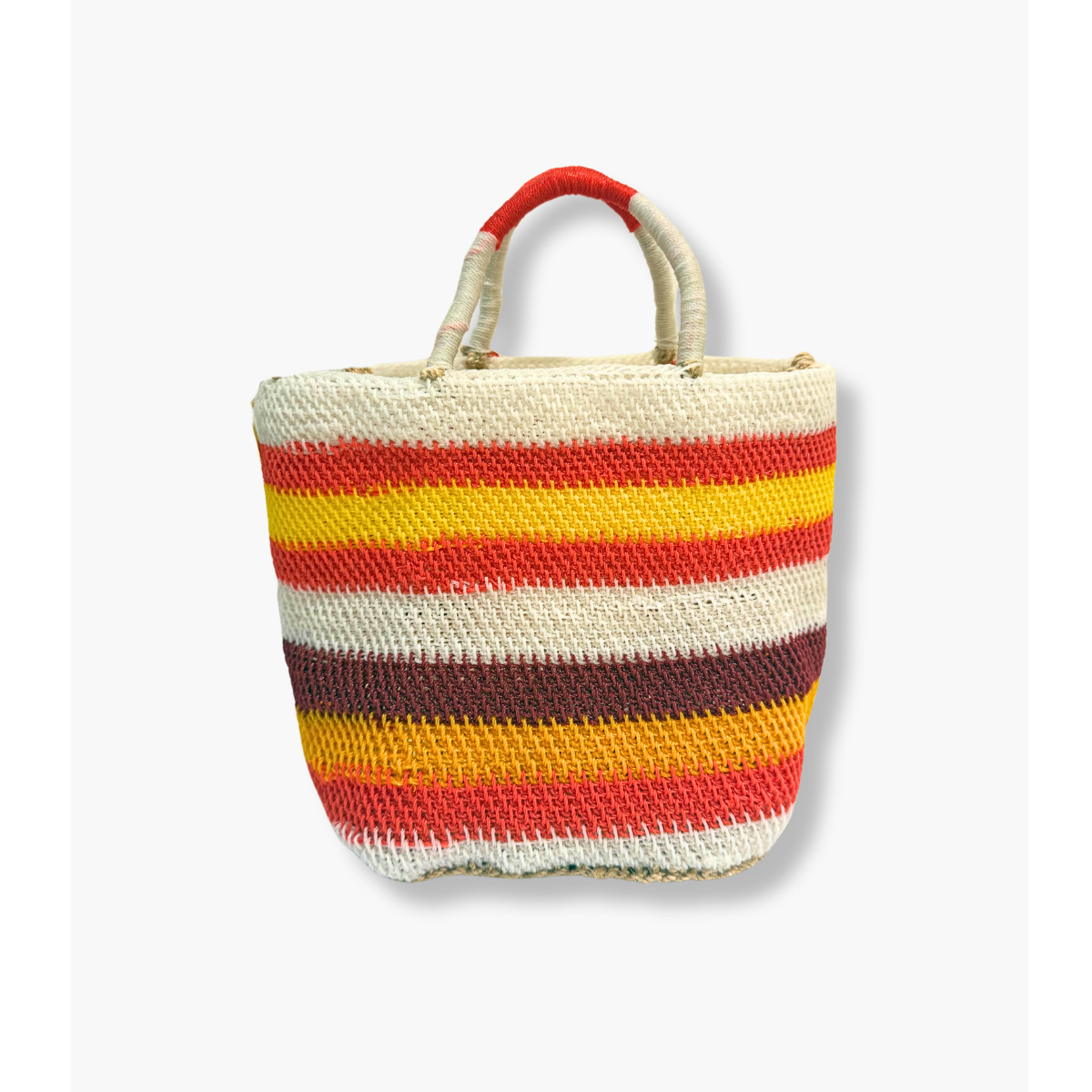 White/Orange/Yellow Tanila Raun Raun Bilum Shopper by Sepik