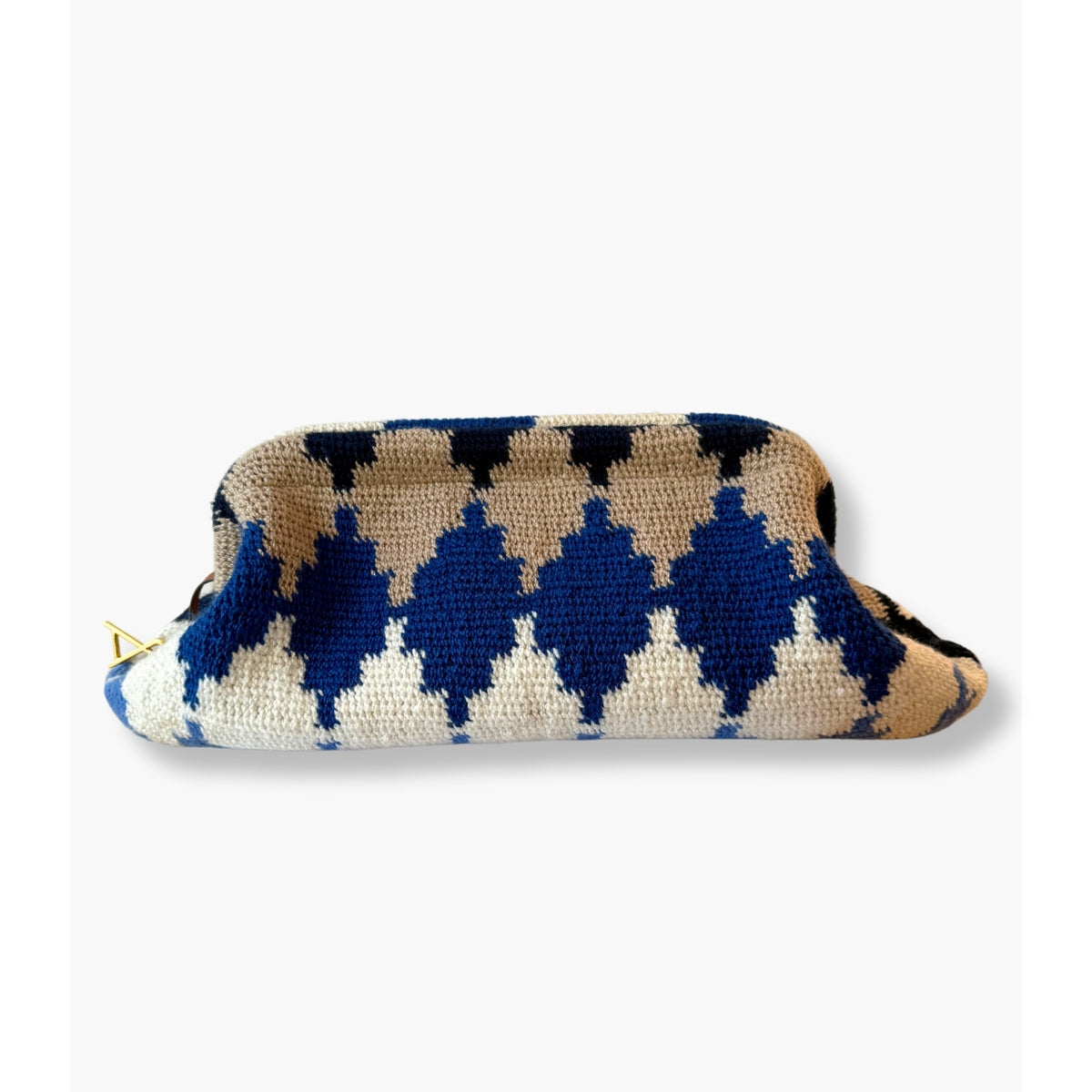 White/Blue/Beige Malo Malo Large Clutch by Highlands