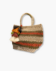 Natural/Orange Lina Raun Raun Bilum Shopper by Sepik
