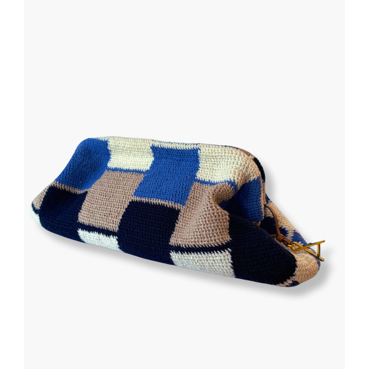 White/Blue/Beige Malo Malo Large Clutch by Highlands