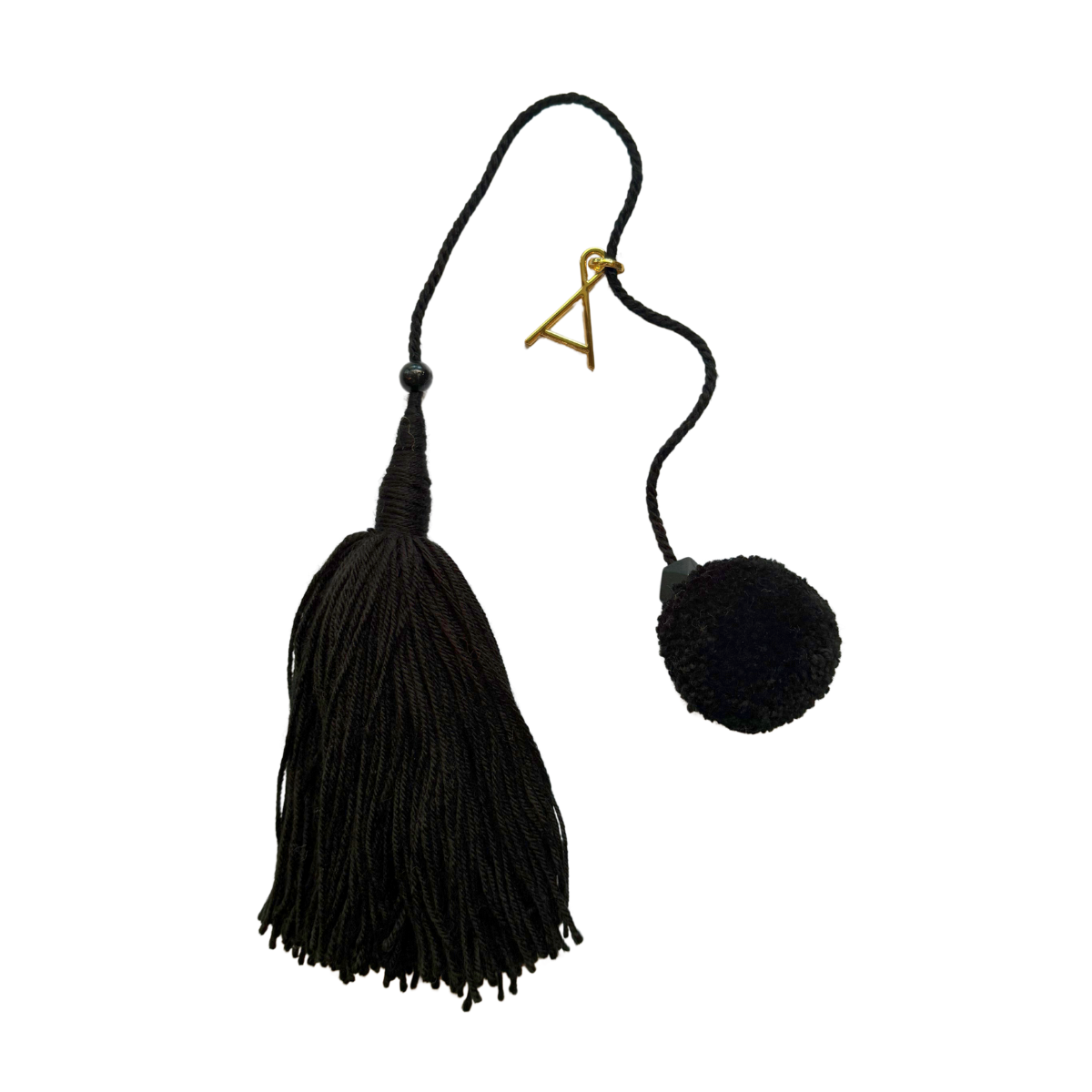 Black Wool Wood Tassels by Among Equals