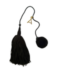 Black Wool Wood Tassels by Among Equals