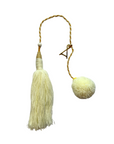 White Wool Wood Tassels by Among Equals