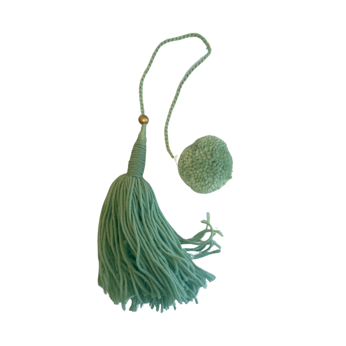 Sage Wool Wood Tassels by Among Equals