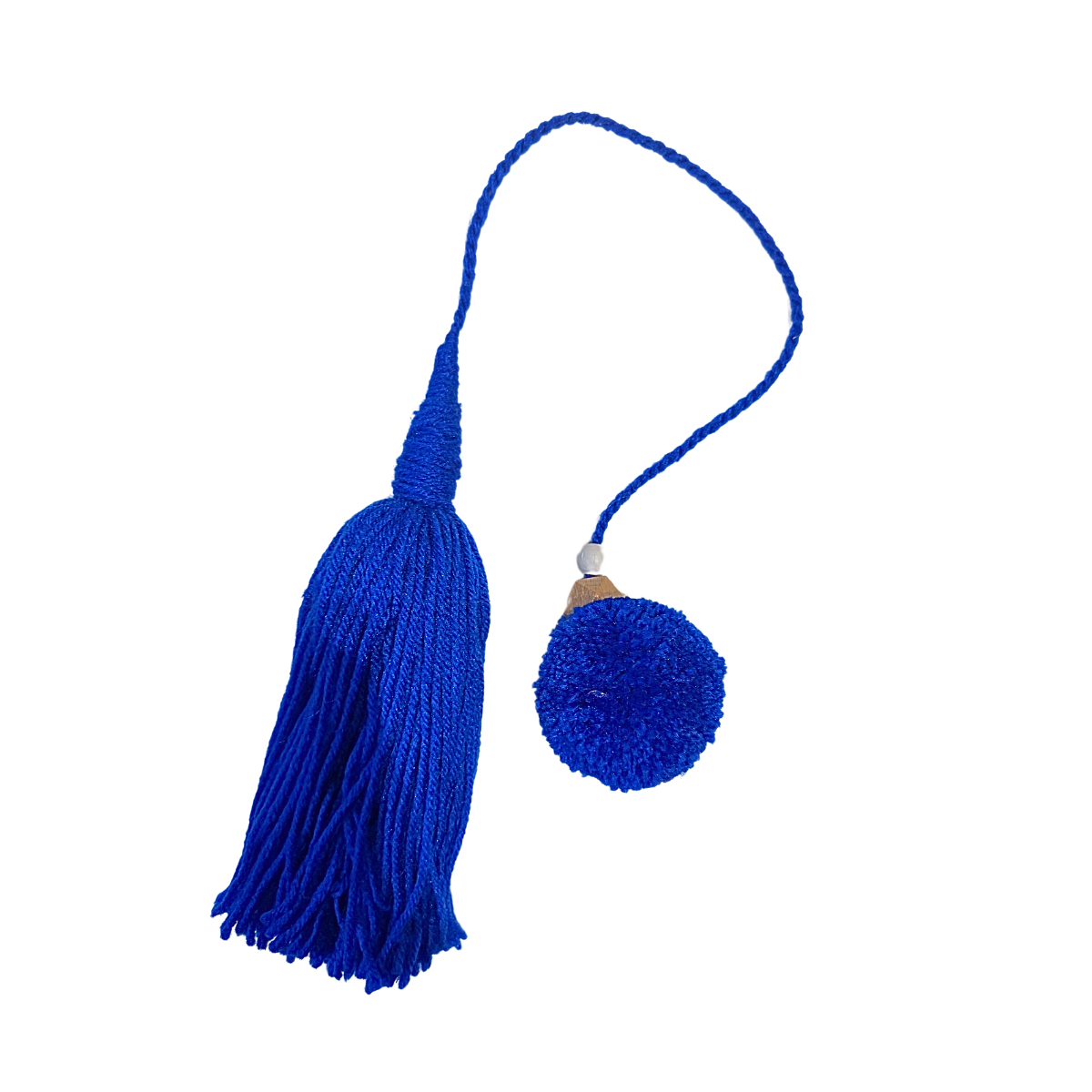 Sapphire Wool Wood Tassels by Among Equals