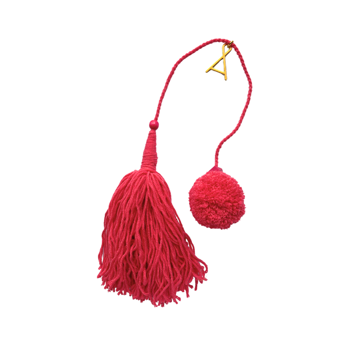 Bubblegum Wool Wood Tassels by Among Equals