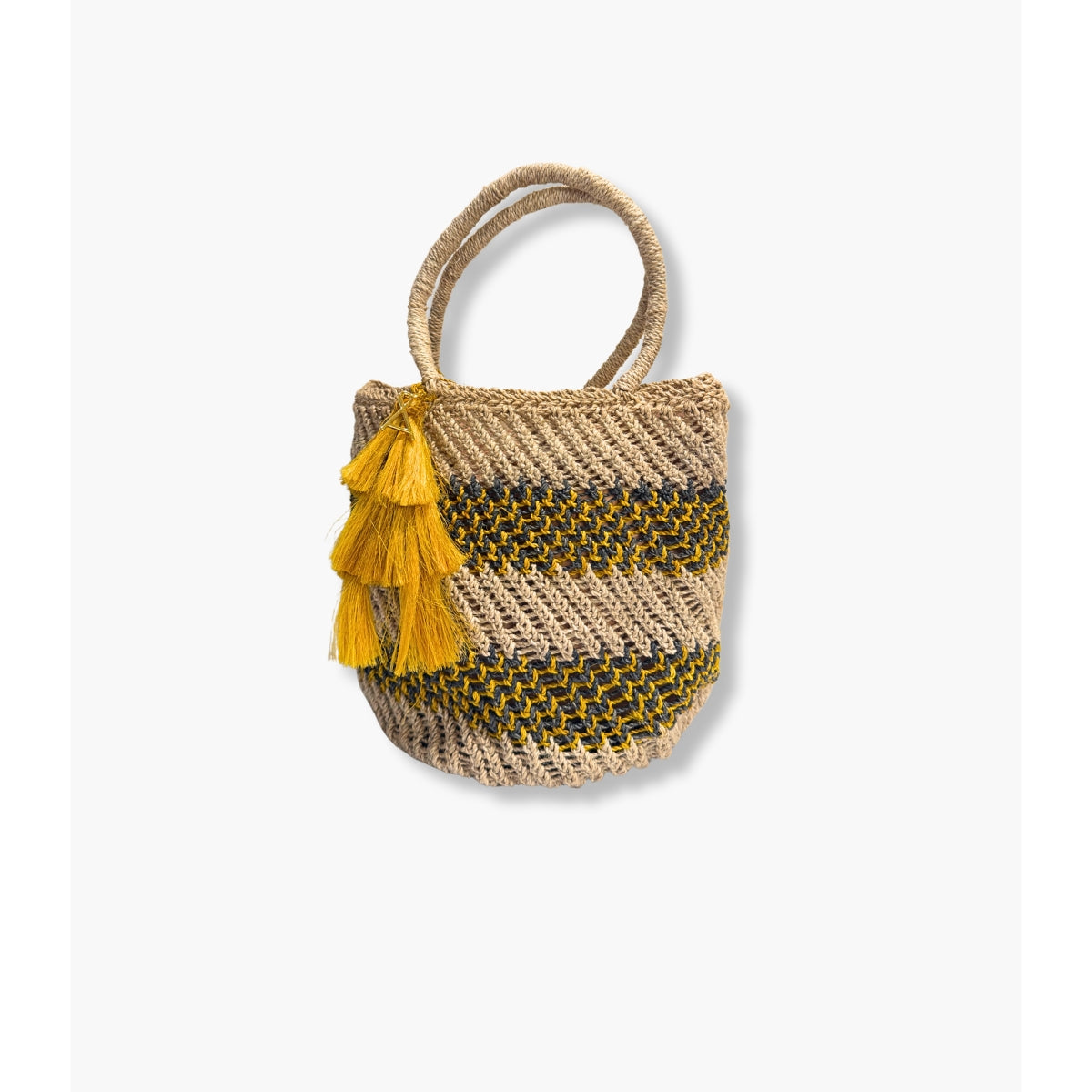 Natural/Mustard Lina Raun Raun Bilum Shopper by Sepik