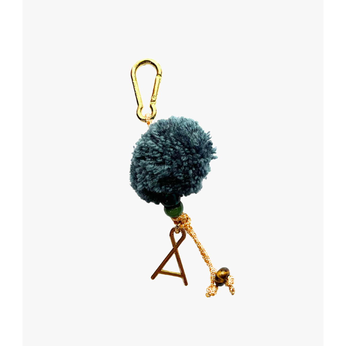 Sea Blue Wool Pom Charm Embellishment by Among Equals